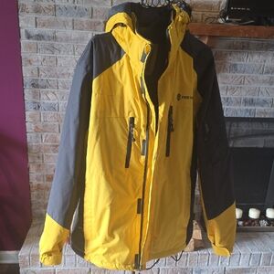 Free Country Men's Vibrant Yellow and Charcoal Jacket